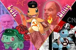 2016 anarchism anarcho_syndicalism anglo bernie_sanders catalonia cnt_fai election game hammer_and_sickle jeremy_corbyn laborwave labour_party meta:highres pokemon social_democracy soviet_union spain spanish_civil_war united_kingdom united_states vaporwave video_game vladimir_lenin war // 2592x1728 // 653KB