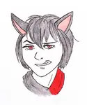 black_hair catgirl character:alunya meta:sketch red_eyes scarf site:leftypol smug // 451x543 // 368KB