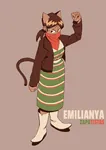 artist:hardkoba catgirl character:zapatista_catgirl emilianya latin_america mask meta:highres mexico ponytail raised_fist zapatista // 2334x3301 // 1022KB