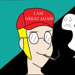 1:1_aspect_ratio anarchism cigar egoism ghost glasses hat maga max_stirner smoking // 960x960 // 161KB