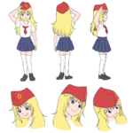 1:1_aspect_ratio blonde_hair blue_eyes cap character:rodina character:rodina_(getchan) character_sheet meta:transparent_background pioneer red_star salute site:get site:getchan star // 1200x1200 // 451KB