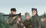 anime female gun partisan world_war_ii yugoslavia // 4092x2492 // 2.5MB