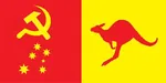 anglo australia flag flag_only hammer_and_sickle kangaroo star symbol // 501x250 // 11KB