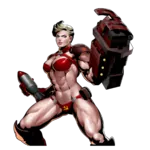 1:1_aspect_ratio arm blonde_hair blue_eyes bomb cyborg hammer_and_sickle lewd red_star rocket star weapon // 1200x1200 // 707KB