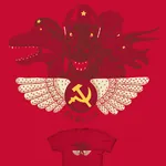 1:1_aspect_ratio dinosaur hammer_and_sickle reptile scalie shirt soviet_union symbol // 600x600 // 256KB