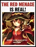 anime eye_patch fire hat kono_subarashii_sekai_ni_shukufuku_wo! mage megumin red_menace witch witch_hat // 499x642 // 133KB