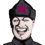 1:1_aspect_ratio bolshevik budyenovka laugh meta:lowres meta:transparent_background reaction_image red_star soviet_union star // 480x480 // 107KB