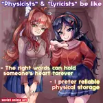 anime ddlc english_text female memes miside // 1394x1395 // 1.4MB