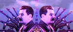 comrade gun hammer_and_sickle joseph_stalin laborwave meta:translation_request ppsh-41 red_star russian_text soviet_union star submachine_gun vaporwave weapon // 1560x700 // 2.5MB