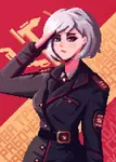 anime cyberpunk female future militsiya pixel_art retrofuturism russian_text soviet_union white_hair // 853x1200 // 561KB