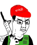 chudjak fascism glasses gun hat incel maga nazi shooter site:pol weapon wojak // 645x770 // 106KB