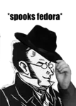 anarchism egoism fedora glasses max_stirner meta:lowres reaction_image spooks // 318x444 // 106KB