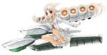 aircraft airplane anime ekranoplan ground_effect_vehicle jet kemonomimi lun_class_ekranoplan mecha_musume red_star soviet_air_forces soviet_union star // 1200x620 // 186KB