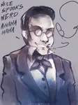 anarchism artist:foxinshadow egoism glasses laugh max_stirner nerd spooks // 818x1100 // 856KB