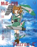 air_to_air_missile aircraft airplane anime fighter fulcrum ginger_hair green_eyes jet mecha_musume mig-29 mikoyan-gurevich missile r-27 r-77 red_star soviet_air_forces soviet_union star weapon // 798x1000 // 313KB