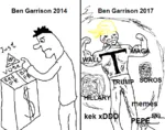 ben_garrison donald_trump election george_soros hillary_clinton illuminati kek maga ms_paint pepe // 612x480 // 31KB