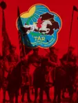 cavalry flag horse poster propaganda sun tannu_tuva // 448x593 // 350KB