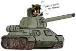 anthro armored_fighting_vehicle cannon comrade furry gun machine_gun marxism_leninism meta:transparent_background nofap peaked_cap porn red_star soviet_union star t-34 tank tankie weapon // 1280x856 // 928KB