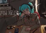 anime german_democratic_republic germany hatsune_miku headphones stasi uniform // 1916x1382 // 284KB