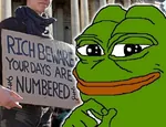 bourgeoisie capitalism pepe protest sign smug soon warning // 612x471 // 114KB