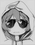 anarcho_primitivism anime female hoodie sun_glasses ted_kaczynski // 674x859 // 313KB