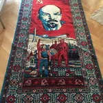 carpet hammer_and_sickle red rocket soviet_union sputnik vladimir_lenin // 1170x1163 // 311KB