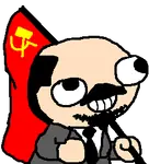 flag fsjal hammer_and_sickle meta:lowres meta:transparent_background smile suit tie vladimir_lenin // 250x275 // 2.3KB