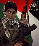 arab artist:fernando_dias flag gun kalashnikov leila_khaled palestine pflp rifle weapon west_asia // 1073x1280 // 185KB