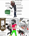 2016 bernie_sanders chad election glasses guillotine joseph_stalin revolution social_democracy soviet_union united_states virgin virgin_vs_chad // 738x907 // 572KB