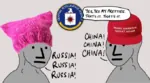 china cia conspiracy democratic_party glowie hat maga npc propaganda republican_party russia russian_federation united_states wojak // 679x377 // 278KB