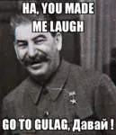 gulag impact_font joseph_stalin laugh prison reaction_image soviet_union // 600x700 // 697KB