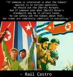 bayonet castro cuba gun juche kalashnikov knife korea korea_dpr latin_america quote raul_castro red_star rifle solidarity star weapon // 1080x1130 // 1008KB