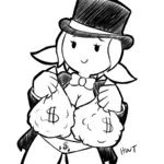 1:1_aspect_ratio bourgeoisie capitalism caricature got_milk hat lewd mega_milk money monopoly porky // 1280x1280 // 288KB