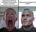 blasting chad drill_sergeant full_metal_jacket fullmetal m14 private_pyle pyle // 589x521 // 36KB