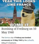 bombing dog doge fascism france freiburg germany luftwaffe nazi nazi_germany peaked_cap war world_war_ii // 891x992 // 1.6MB