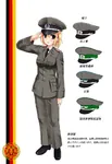 anime blonde_hair german_democratic_republic germany nationale_volksarmee peaked_cap salute soldier uniform // 705x1024 // 301KB