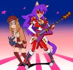 artist:krokodilov catgirl character:leninism_catgirl character:political_ideology_catgirls character:posadism_catgirl glasses guitar instrument purple_hair sun_glasses valentina_hieronymus_newton vlada_golovina // 932x900 // 354KB