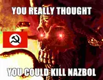 glowing_eyes impact_font national_bolshevism nazbol_gang skeleton skull x_gang // 1280x1000 // 32KB