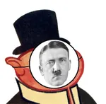 adolf_hitler bourgeoisie capitalism fascism germany hat mask nazi nazi_germany porky // 576x566 // 71KB