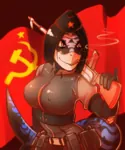 anthro cigarette flag furry gun hammer_and_sickle ira_vasileva red_flag red_star shark smoking soviet_union star weapon // 800x960 // 959KB