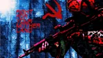 guerrilla gun hammer_and_sickle laborwave mask national_bolshevism resistance rifle vaporwave weapon // 1185x670 // 292KB