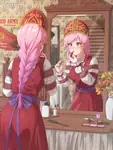 anime ethnic_clothing female pink_hair soviet_union // 2936x3914 // 4.1MB