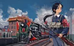 anime armband artist:lrak_xram bayonet china flag gun maoism red_flag red_guard train weapon // 2200x1400 // 1.5MB