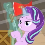 flag meta:animated meta:gif my_little_pony pony red red_flag soviet_union starlight_glimmer // 840x840 // 2.1MB