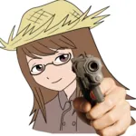 backpack character:tania glasses gun handgun hat pistol site:ref site:getchan weapon // 2100x2100 // 2.3MB