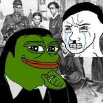 1:1_aspect_ratio adolf_hitler crying fascism germany nazi nazi_germany partisans pepe smug wojak // 600x600 // 73KB