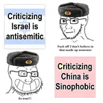 antisemitism china flag sinophobia soyjak ushanka zionist_regime // 1020x1020 // 125KB