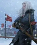 anime gun hammer_and_sickle sniper snow weapon // 473x588 // 43KB