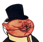 bourgeoisie capitalism failure hat mask porky // 576x566 // 418KB