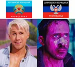 donbass donbass_war donetsk flag lugansk russia russian_federation ryan_gosling ukraine ukraine_war war // 960x848 // 132KB